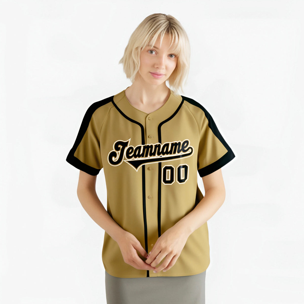 Custom Brown Gold Black Baseball Jersey