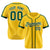 Custom Yellow Green White Baseball Jersey