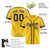 Custom Yellow Black White Baseball Jersey