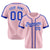 Custom Pink Blue White Baseball Jersey