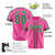 Custom Pink Green White Baseball Jersey