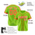 Custom Green Orange White Baseball Jersey