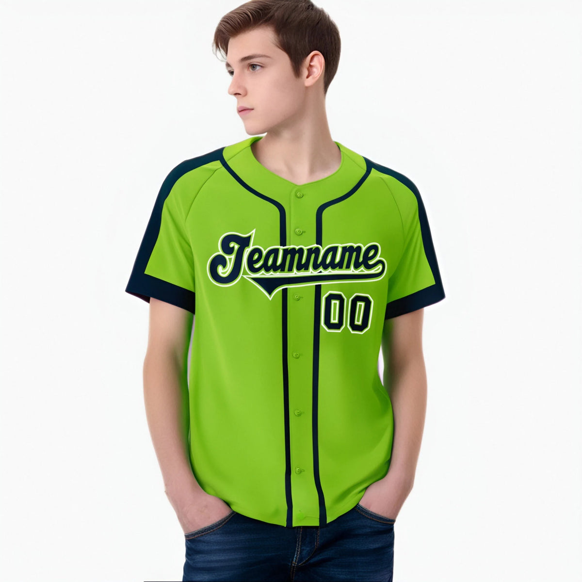 Custom Aqua Navy White Baseball Jersey
