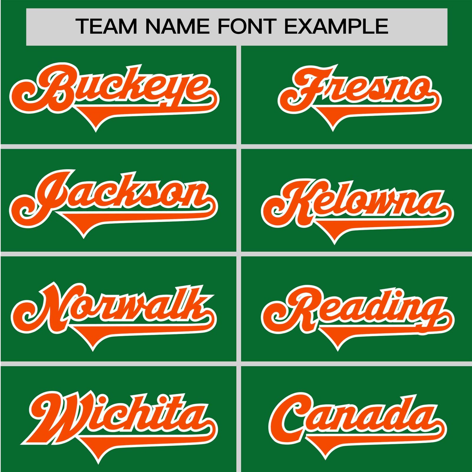 Custom Kelly Green Orange White Baseball Jersey