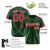 Custom Green Red White Baseball Jersey