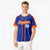 Custom Royal Blue Orange White Baseball Jersey