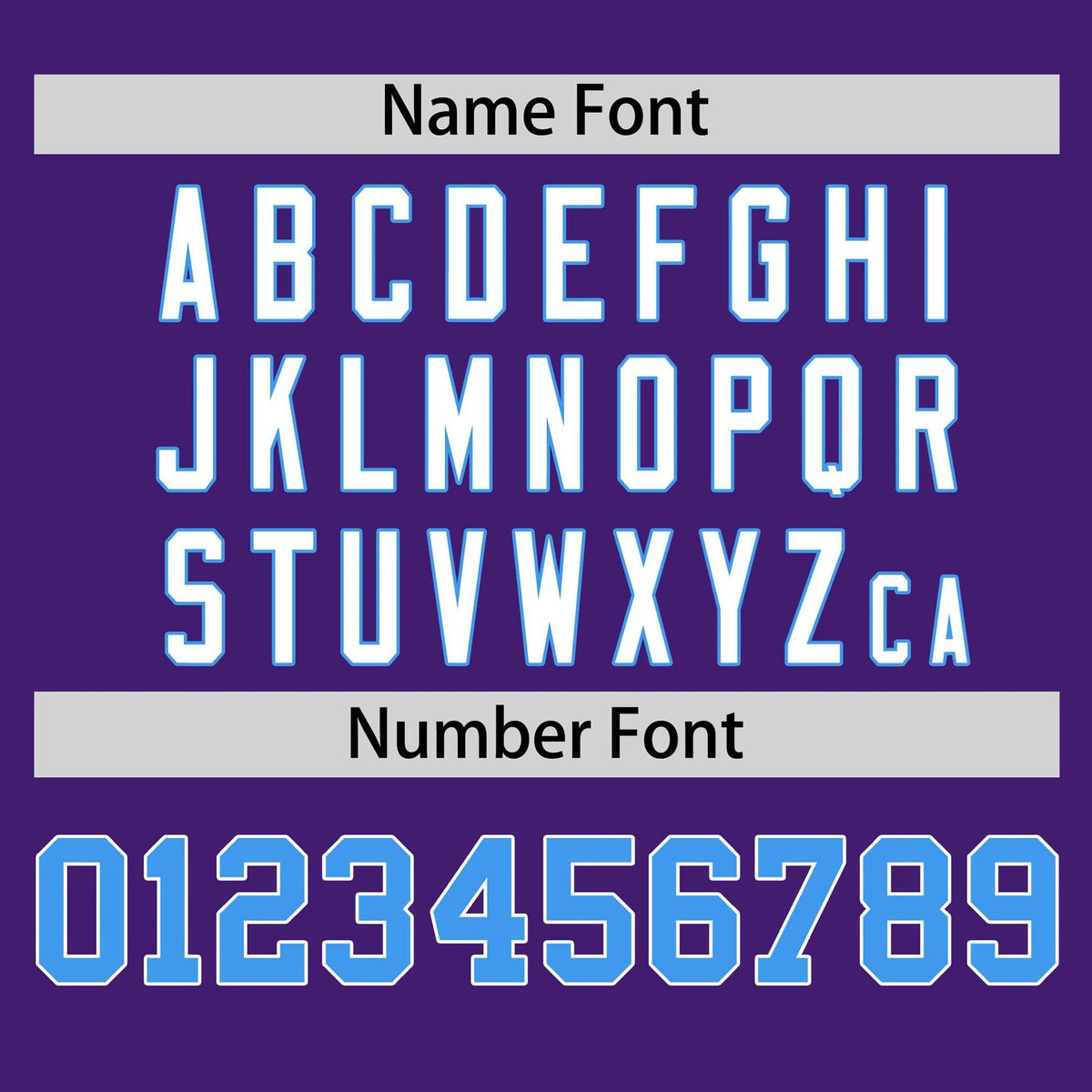 Custom Purple Light Bule White Baseball Jersey