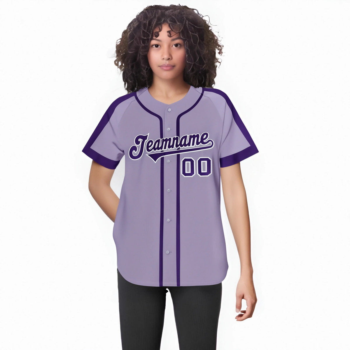 Custom Purple White Baseball Jersey
