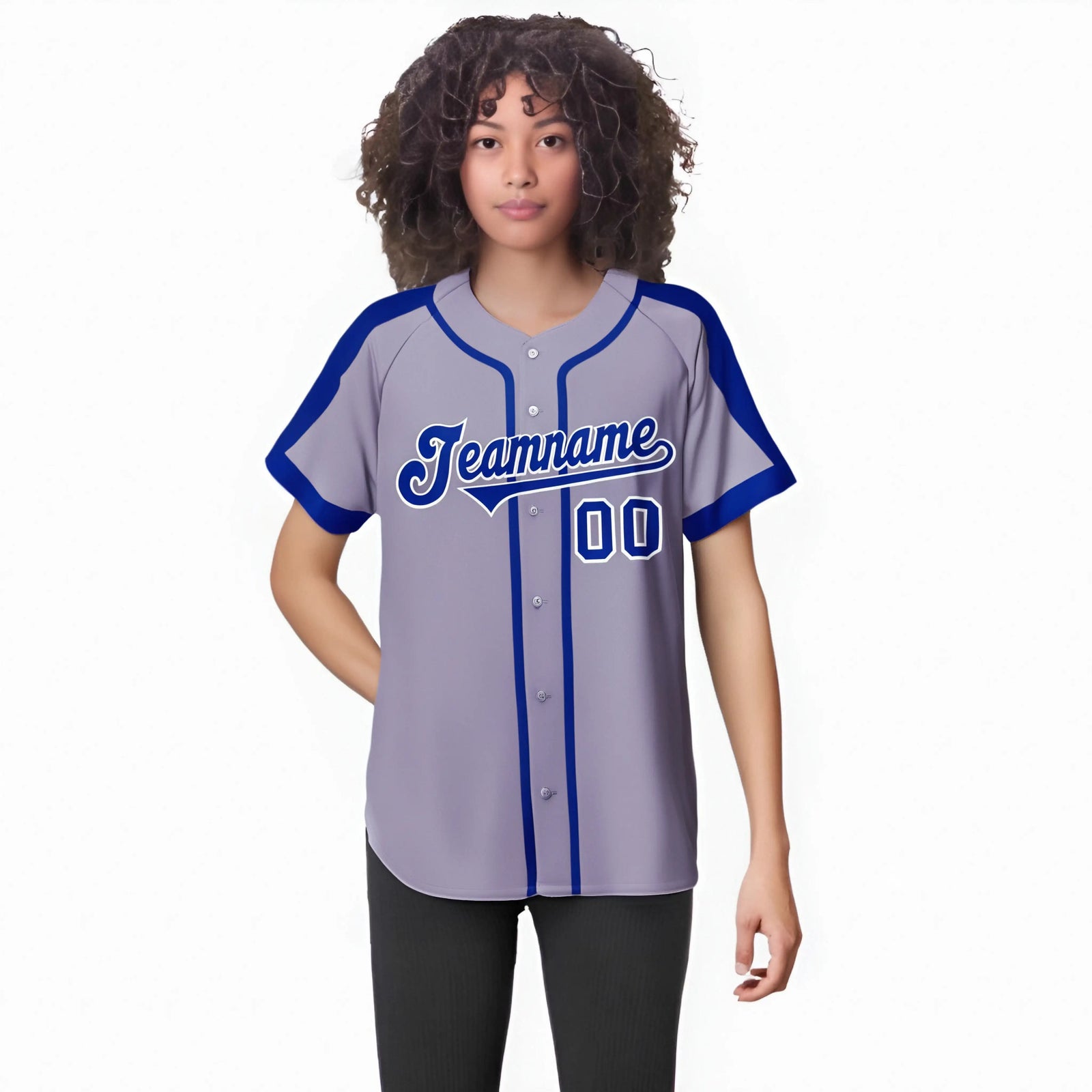 Custom Purple Blue Baseball Jersey