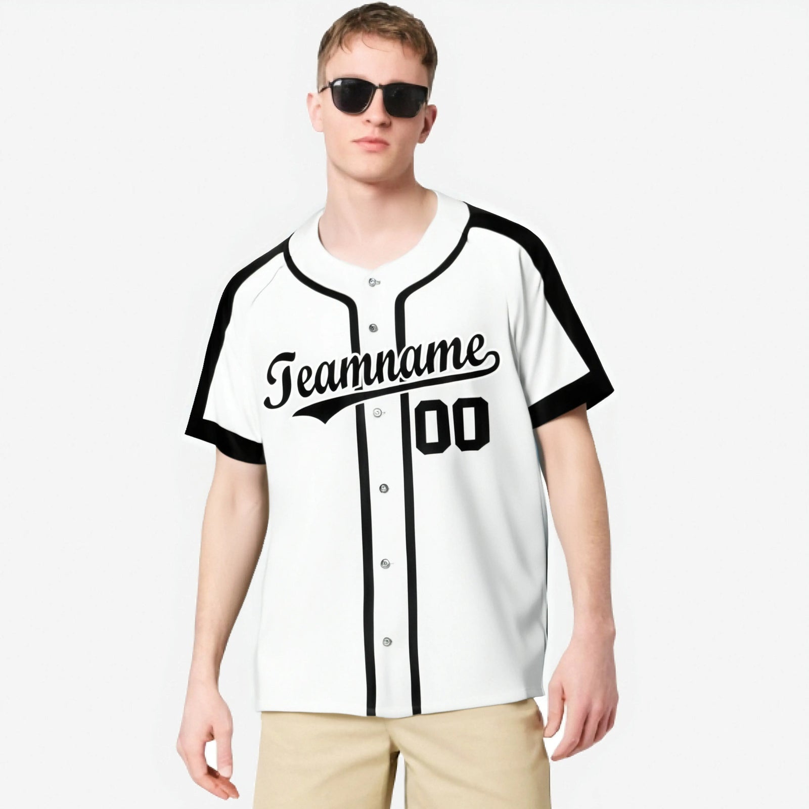 Custom White Black Baseball Jersey Personalized For Adults Youth