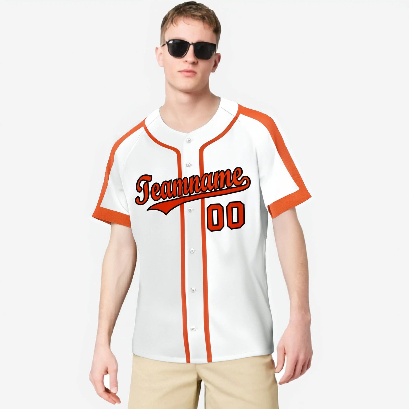 Custom White Bay Orange Black Baseball Jersey Personalized For Adults Youth
