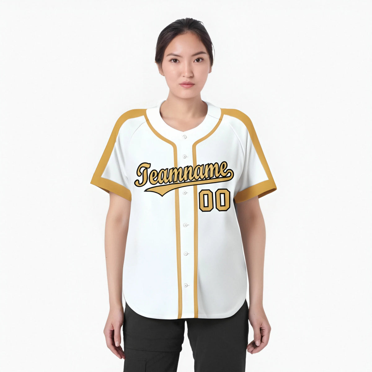 Custom White Khaki Black Baseball Jersey Personalized For Adults Youth