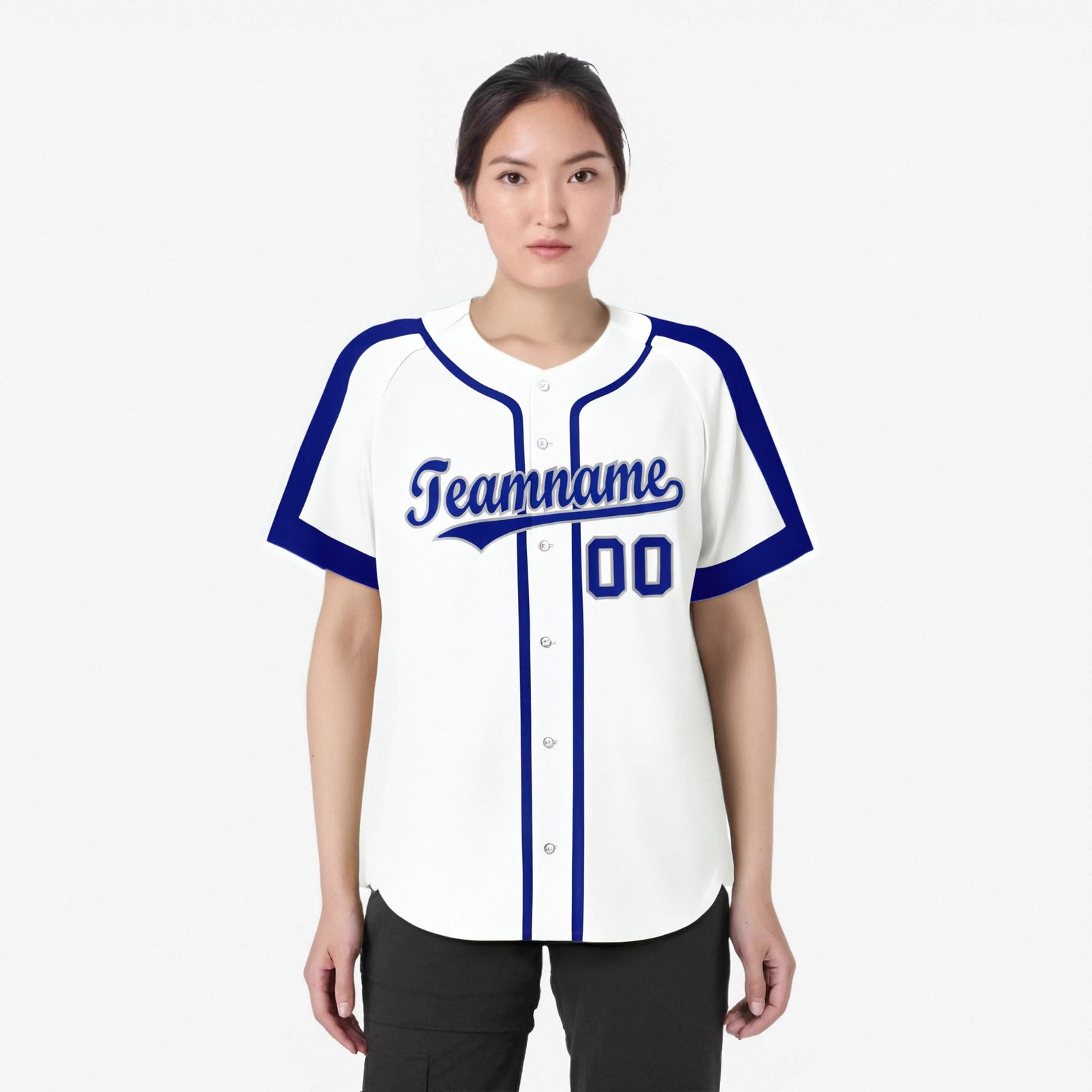 Custom White Blue Gray Baseball Jersey Personalized For Adults Youth