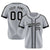 Custom Gray Black White Baseball Jersey Personalized For Adults Youth