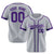 Custom Gray Purple Baseball Jersey Personalized For Adults Youth