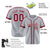 Custom Gray Red White Baseball Jersey