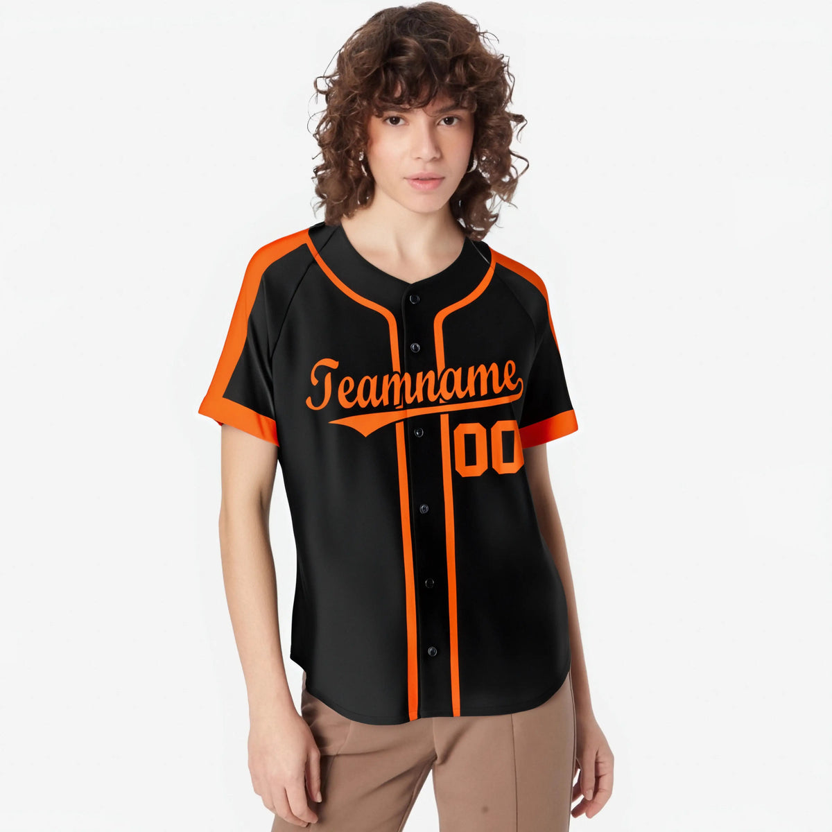 Custom Black Orange Baseball Jersey