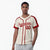 Custom Khaki Red Baseball Jersey