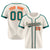 Custom Khaki Aqua Orange Baseball Jersey