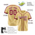 Custom Khaki Crimson White Baseball Jersey