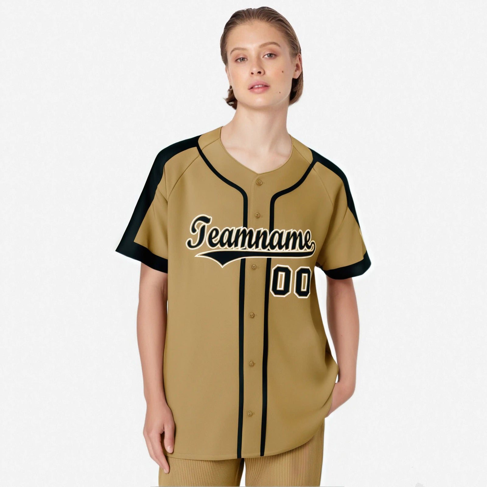 Custom Brown Gold Black Baseball Jersey