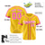 Custom Yellow Pink White Baseball Jersey