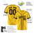 Custom Yellow Black Baseball Jersey