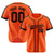 Custom Orange Black Baseball Jersey