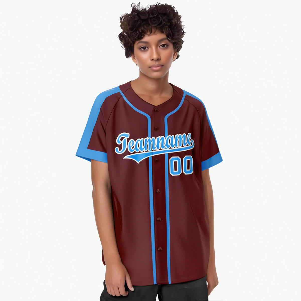 Custom Crimson Blue White Baseball Jersey