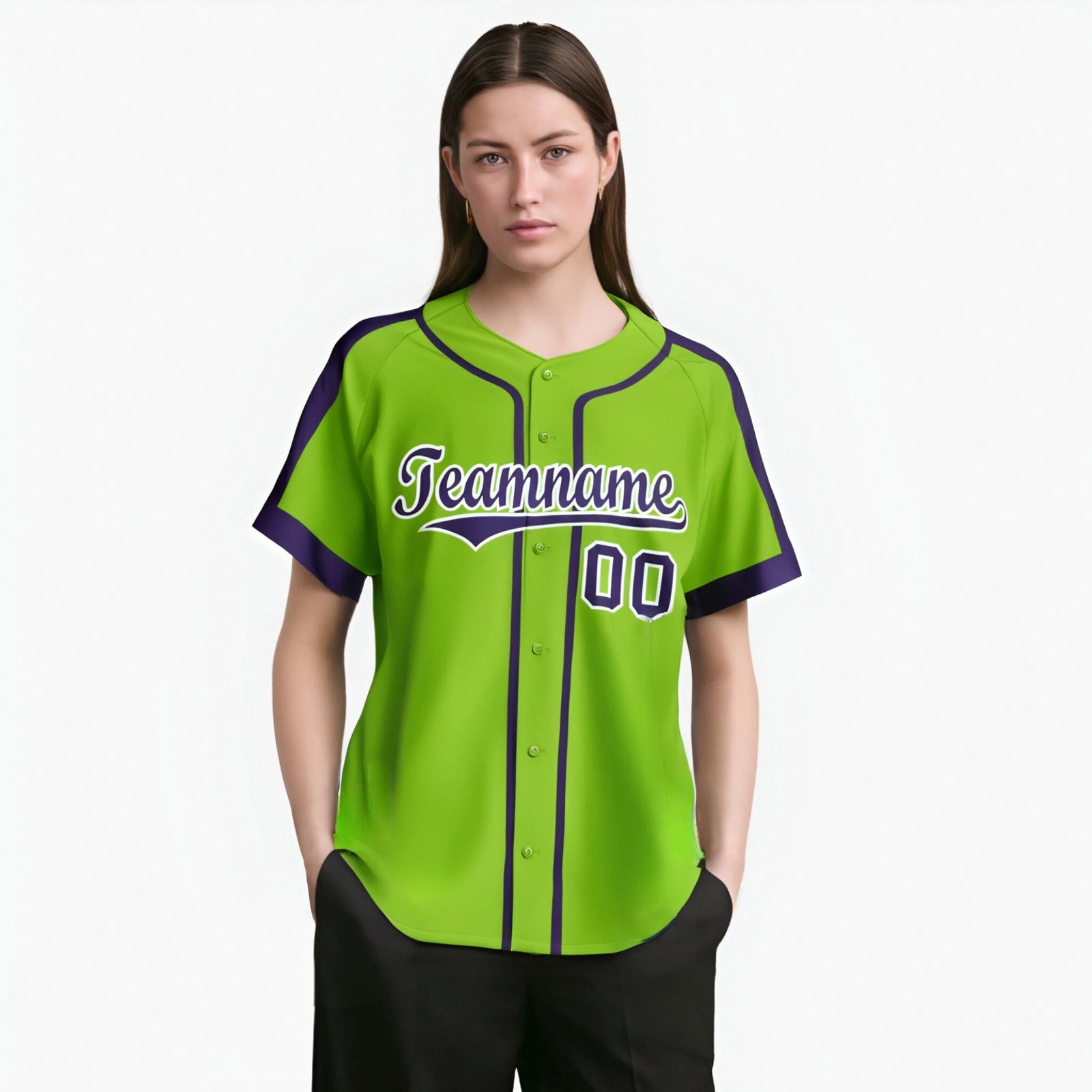Custom Aqua Purple White Baseball Jersey