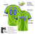 Custom Green Blue White Baseball Jersey