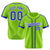 Custom Green Blue White Baseball Jersey