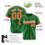 Custom Kelly Green Orange White Baseball Jersey