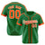 Custom Kelly Green Orange White Baseball Jersey