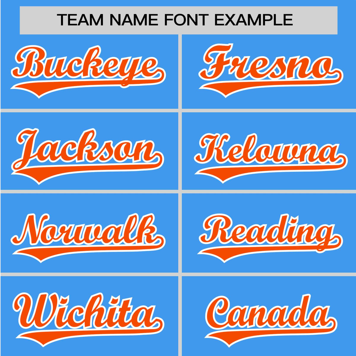 Custom Powder Blue Orange White Baseball Jersey