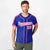 Custom Royal Blue Pink White Baseball Jersey