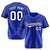 Custom Royal Blue Navy White Baseball Jersey