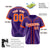 Custom Purple Orange White Baseball Jersey