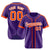 Custom Purple Orange White Baseball Jersey