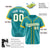 Custom Aqua Yellow White Baseball Jersey