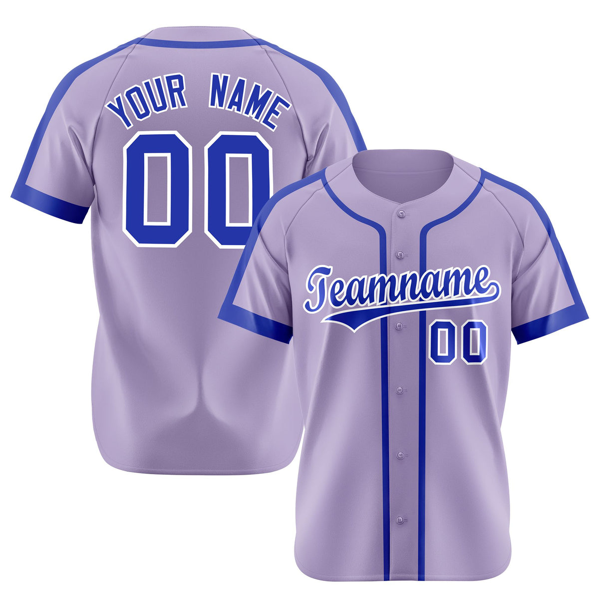 Custom Purple Blue Baseball Jersey