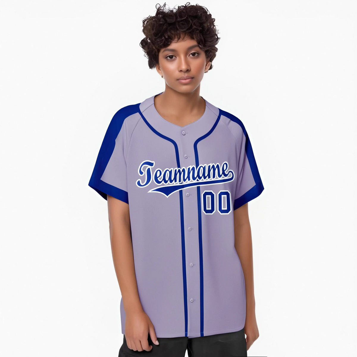 Custom Purple Blue Baseball Jersey
