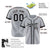 Custom Gray Black White Baseball Jersey Personalized For Adults Youth