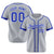 Custom Gray Royal Blue White Baseball Jersey Personalized For Adults Youth