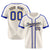 Custom Khaki Royal Blue Baseball Jersey