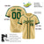 Custom Khaki Green Baseball Jersey