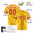 Custom Yellow Red White Baseball Jersey