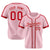 Custom Pink Red White Baseball Jersey