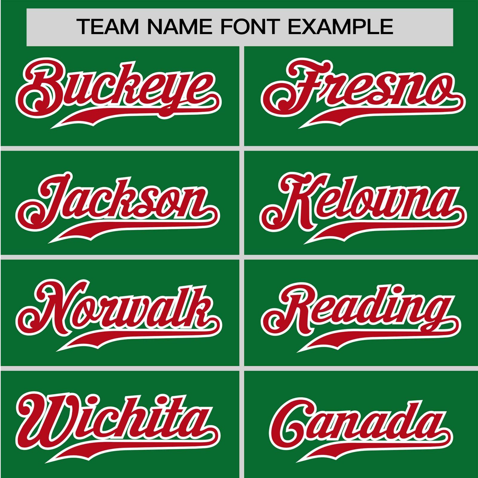 Custom Kelly Green Red White Baseball Jersey