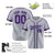 Custom Gray Purple Baseball Jersey Personalized For Adults Youth